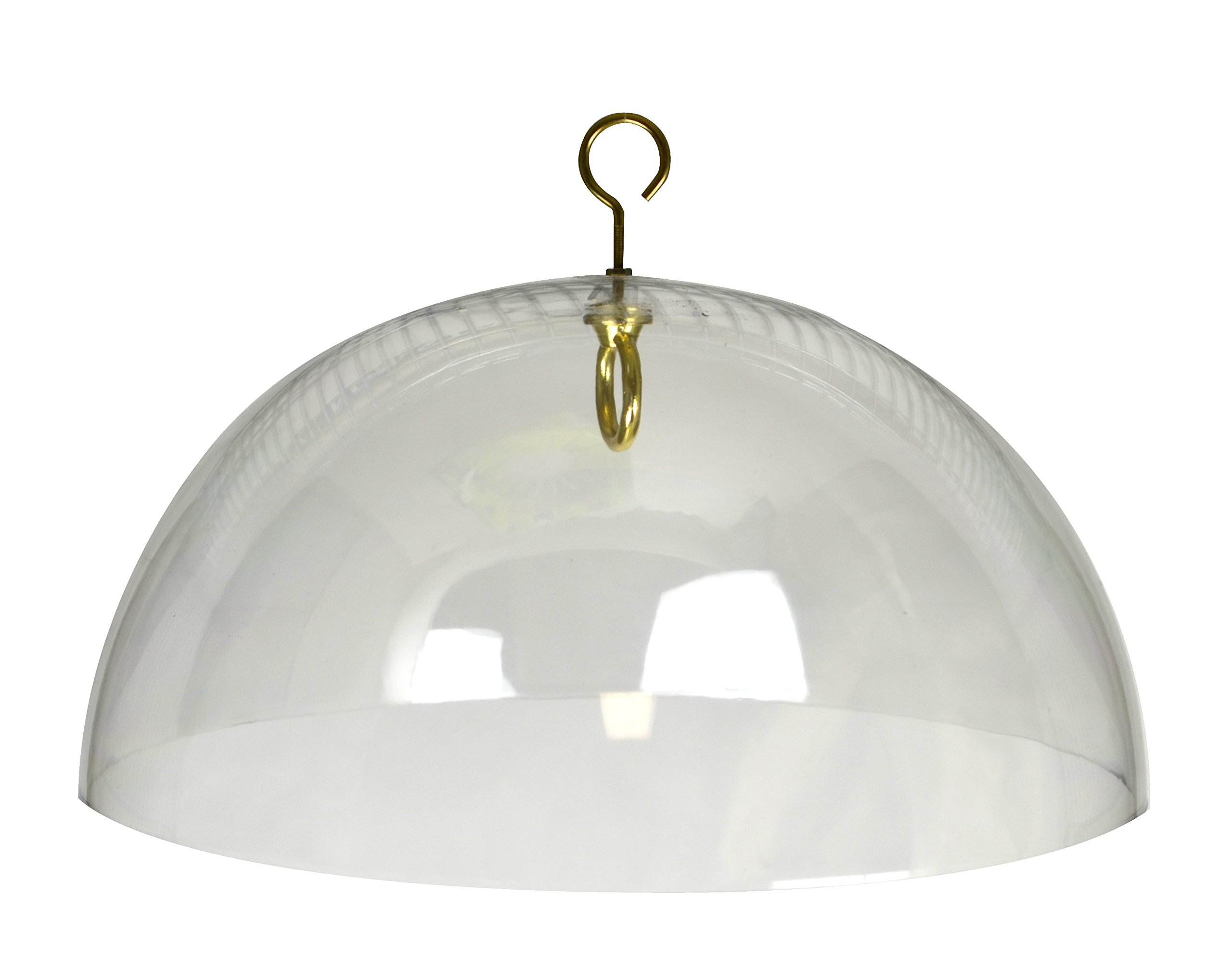 Songbird EssentialsUnbreakable 12 Inch Hanging Baffle, Clear Dome Cover Protects Nectar, Resists Squirrel Damage
