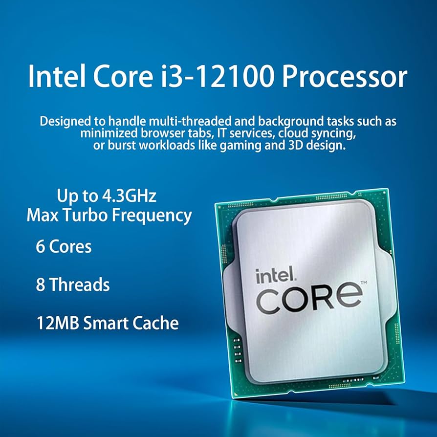 CPU Intel CPU Core i3 12100 Amazon.com: Intel Core i3-12100 4 Core Desktop Processor (Up