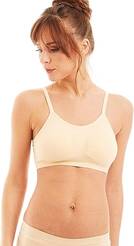 Miniatura 6 de Kalon - Paquete de 4 unidades de cómodo sostén de nailon y elastano con relleno extraíble, tallas grandes.