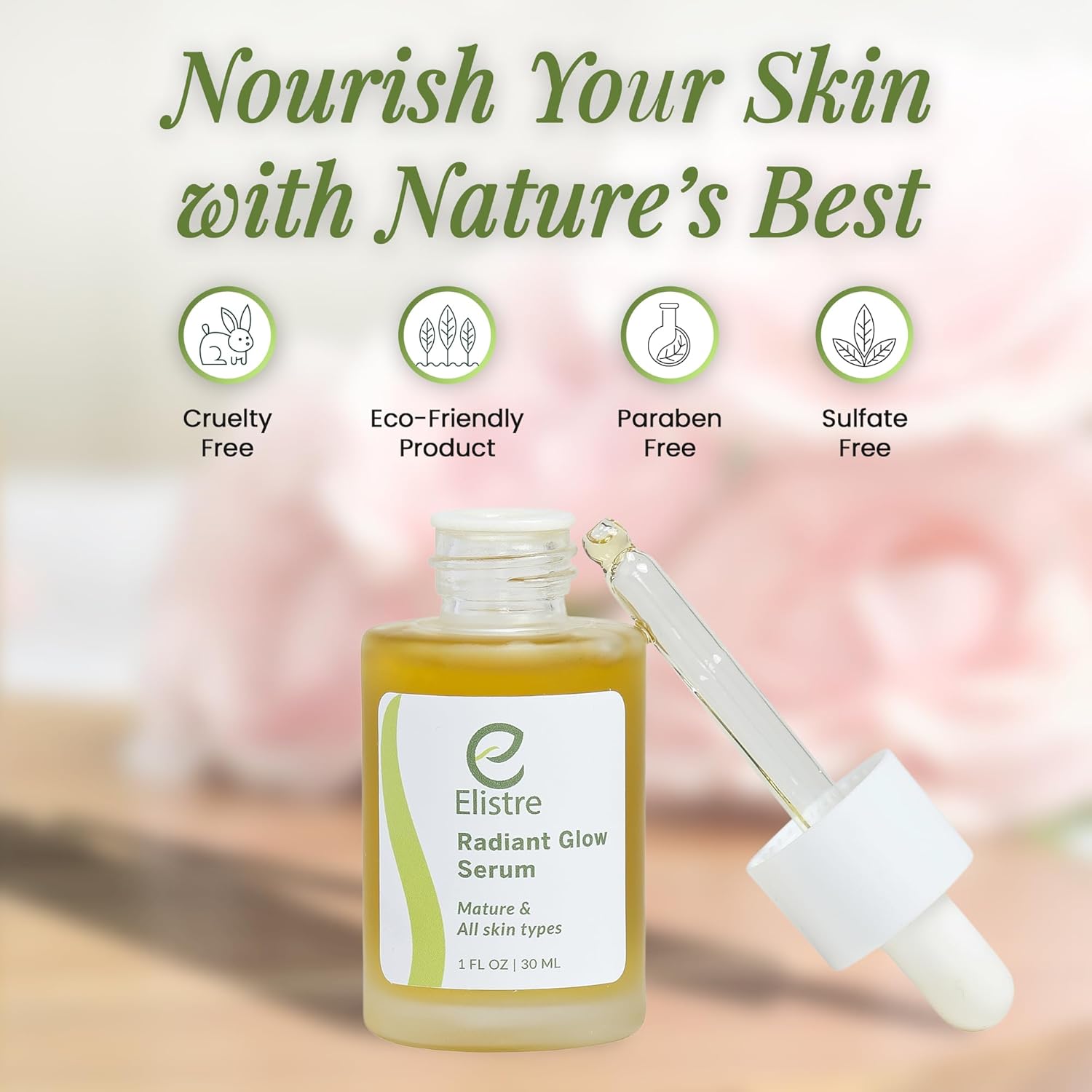 Elistre Radiant Glow facial oil with Vitamin C, Blend of Exotic Essential and Nurturing plant oils, For Very Dry skin Types