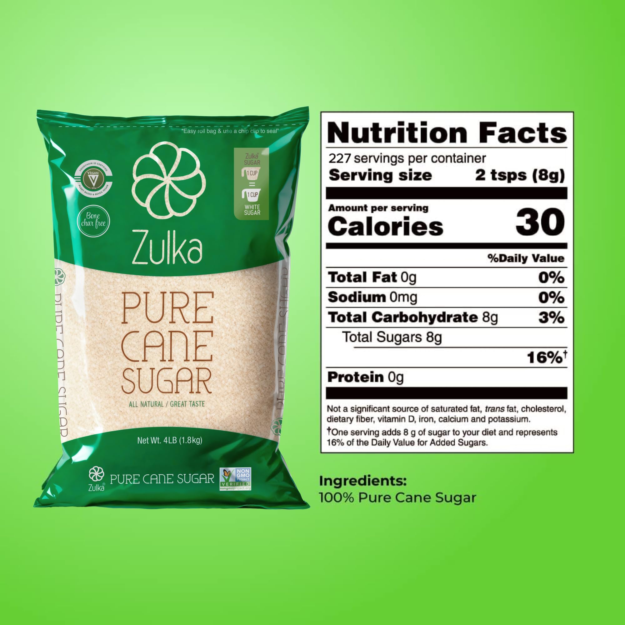 Amazon.com: Zulka Morena 100% Pure Cane Sugar - NON-GMO All