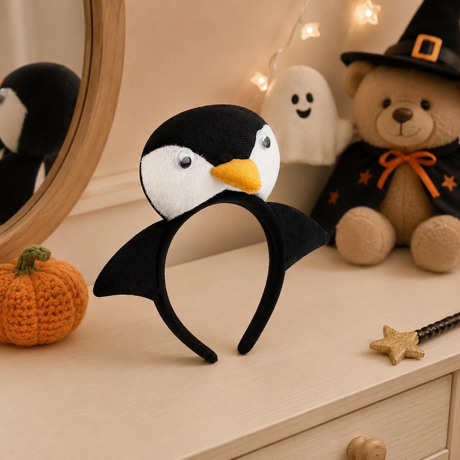2 Pcs Penguin Cosplay Costume Headband Animal Hair Accessories | Penguin Hat Headwear for Cosplay Performance Photo Props