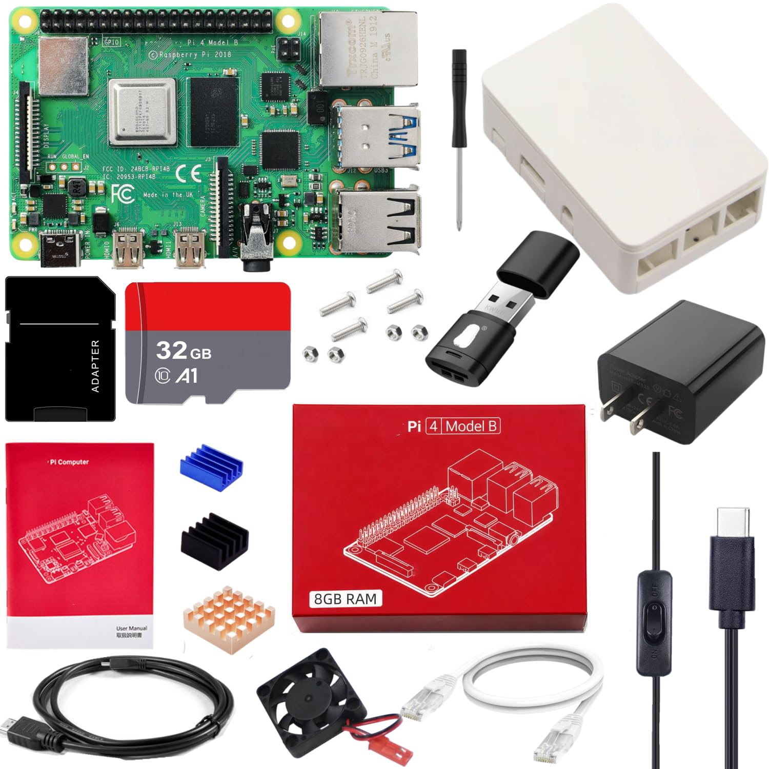 Amazon.co.jp: Vesiri Pi 4 8GB Kit 日本技適済 Pi 4 Model B(RAM 8GB
