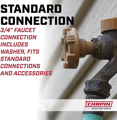 Miniatura 6 de Chapin 5997 - Carrete de manguera de jardín, retráctil de 65 pies, funda resistente para montaje en pared, montaje en marco giratorio de 180,