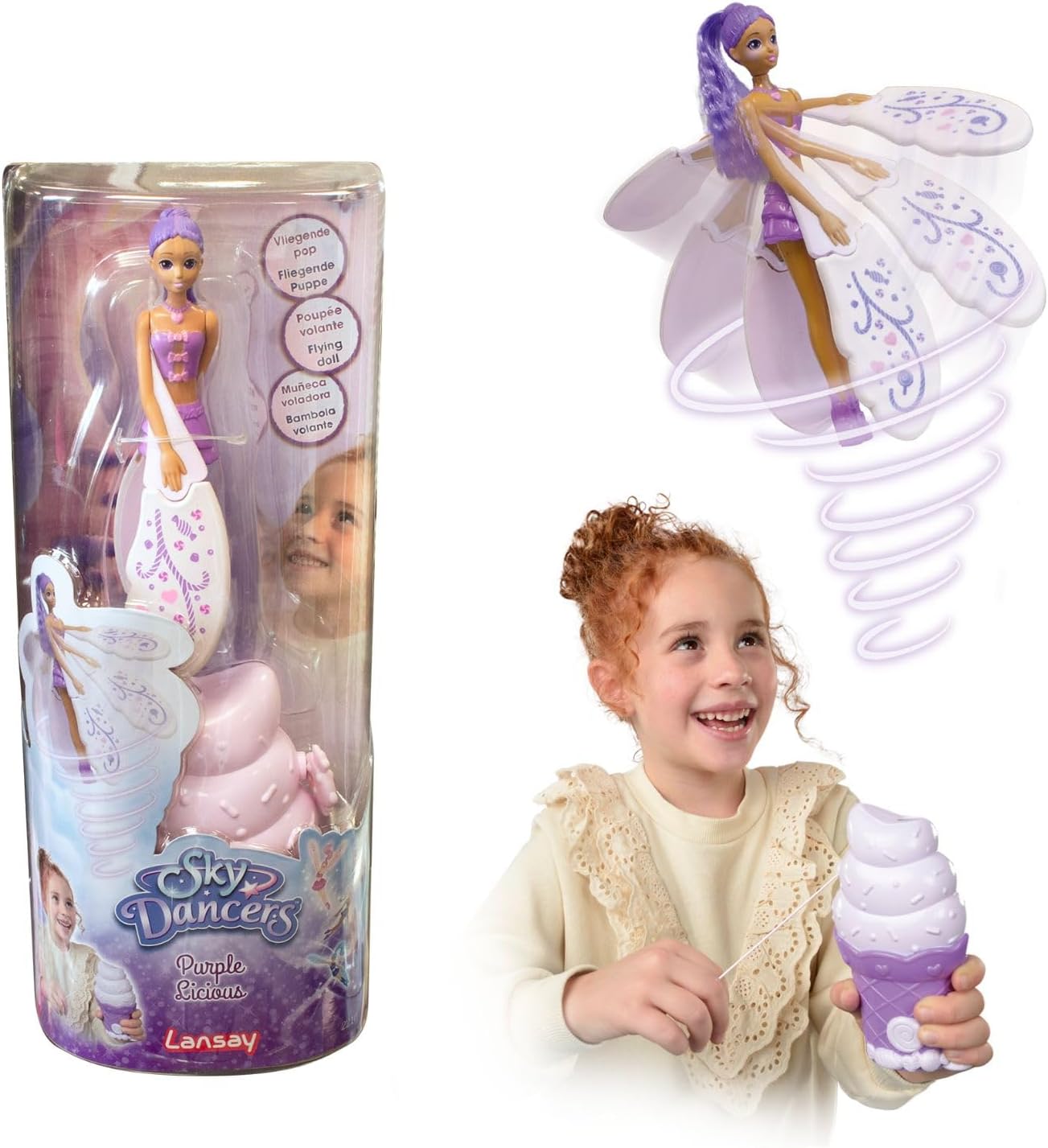 Sky Dancers - Purplelicious - Flying Doll - From 6 Years - Lansay