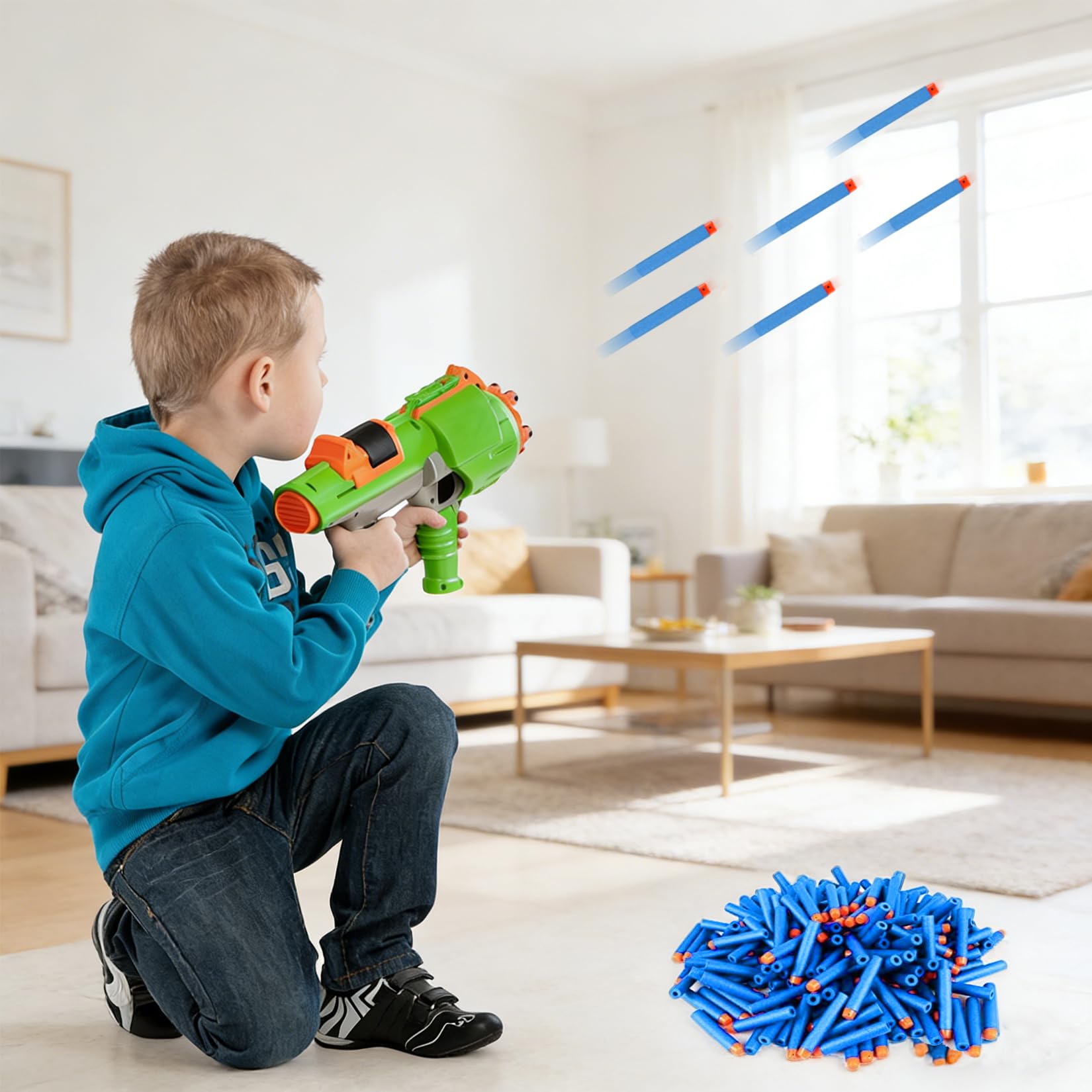 120 Pz Dardi per Nerf, Set di Ricarica di Dardi in Schiuma per Nerf N-Strike Elite Series Blaster, Darts di Ricarica per Esterni per famiglie, Bomboniere per feste accessori (7,2 x 1,3 cm)