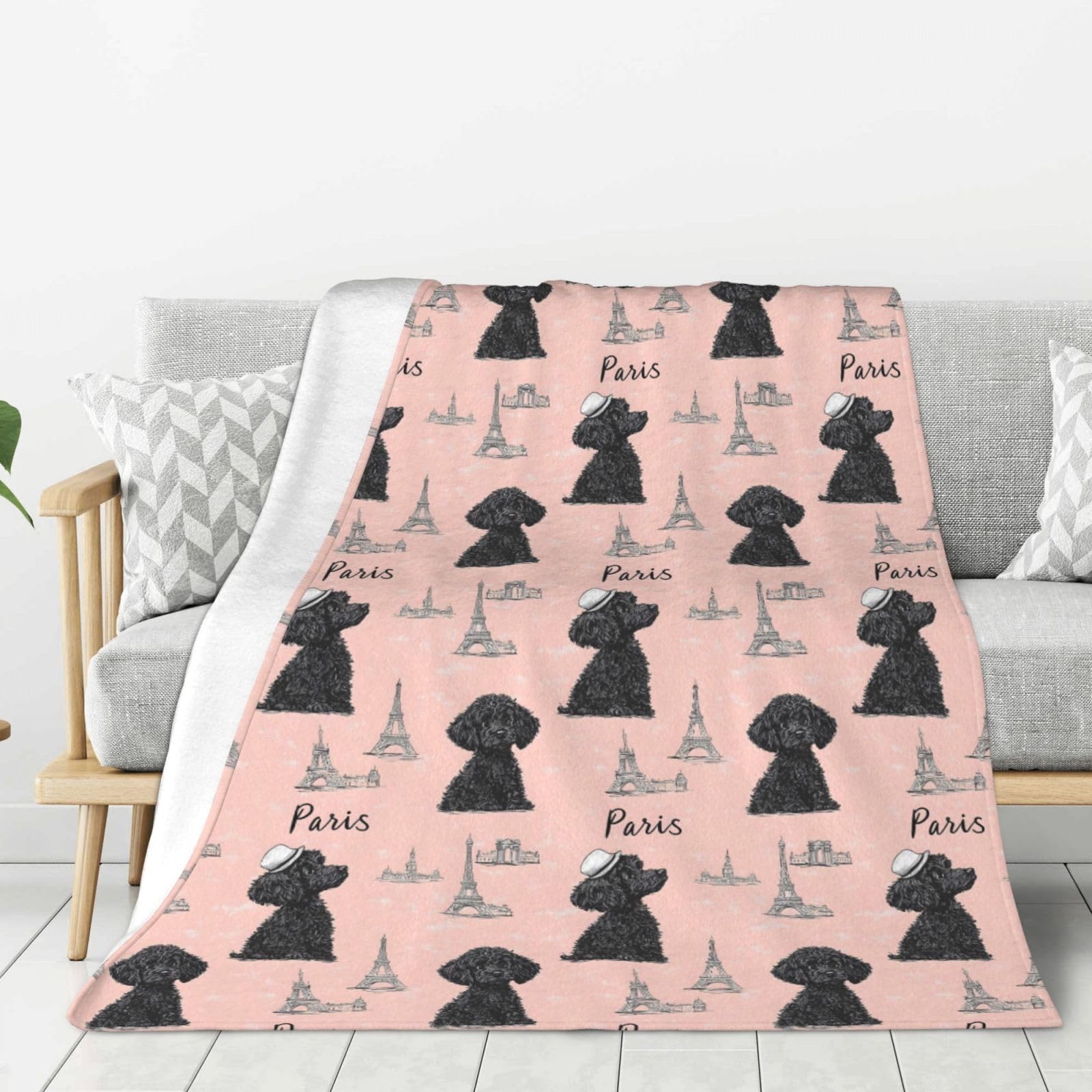 Couverture canapé cocooning et lit avec imprimé mignon en flanelle peluche