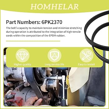 Amazon.com: Homhelar 6PK2370 Serpentine Belt Compatible with