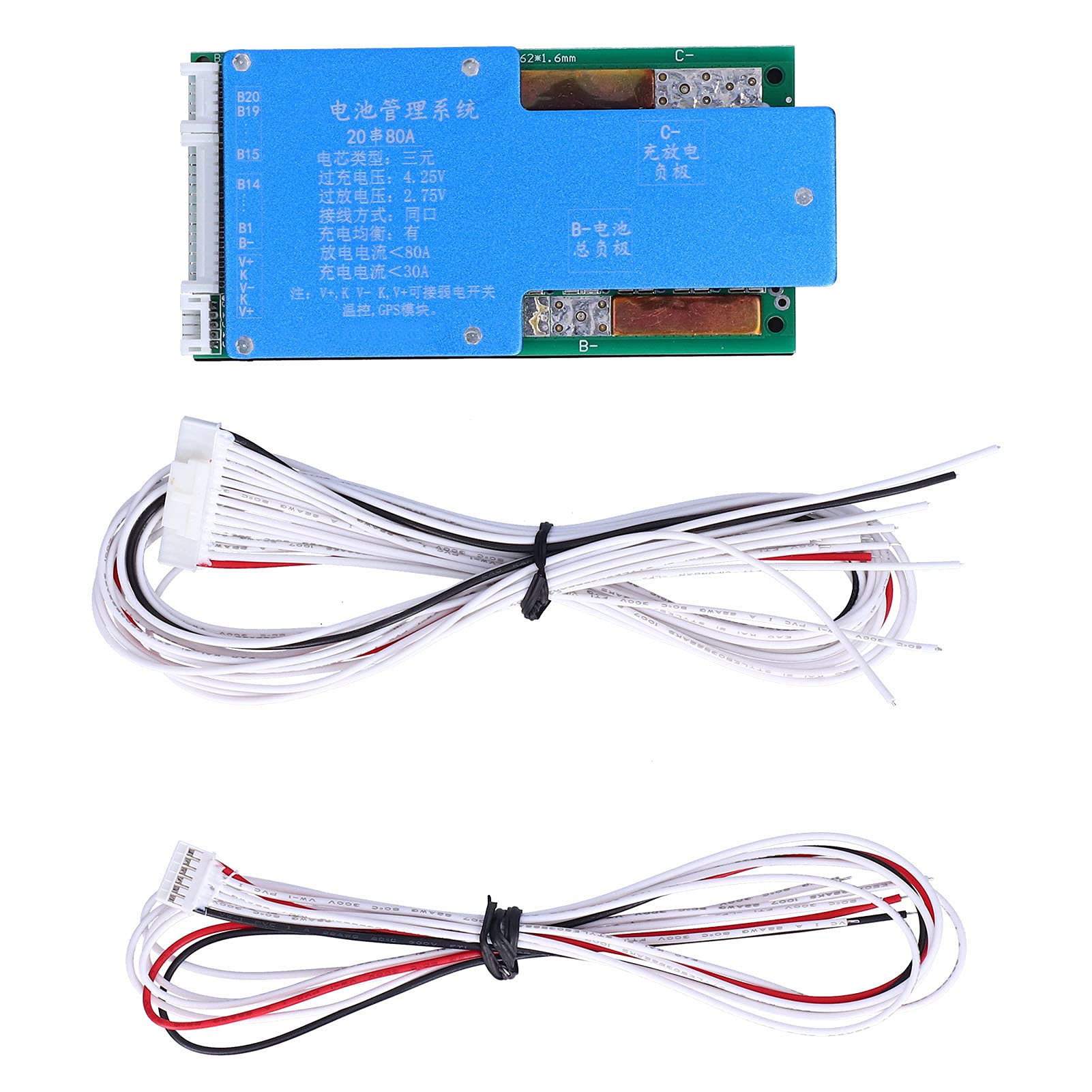 BMS Battery Protection Board, Battery Protection Board Charger Protecting Balance Charging Module BMS 20S 80A