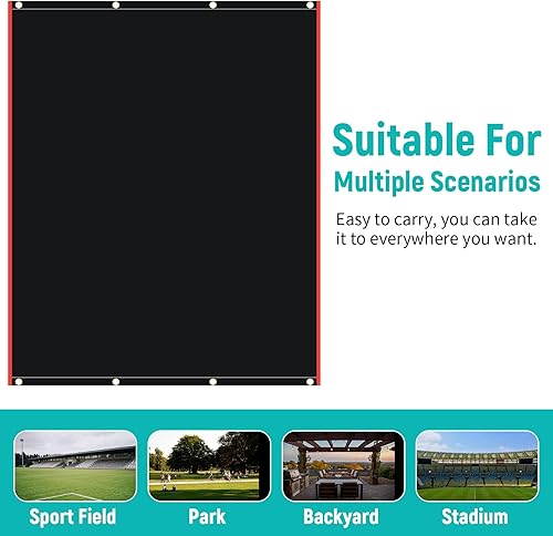 Miniatura 4 de Backstop de bateo de béisbol portátil 6x8FT Configuración rápida de servicio pesado para entrenamiento de garaje en el patio trasero Ideal para la