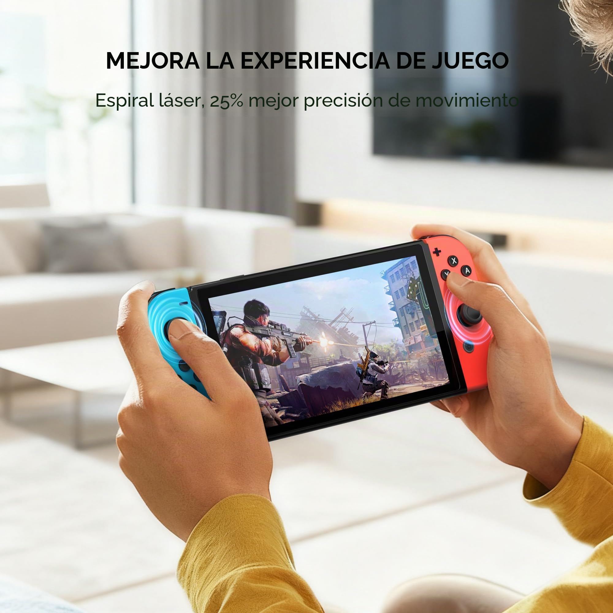 Agarres para el Pulgar para Nintendo Switch - Antideslizantes - Textura láser - Resistentes al Desgaste - Capuchón de Reemplazo Joystick para Mando Switch/OLED/Lite, 10 Tapas