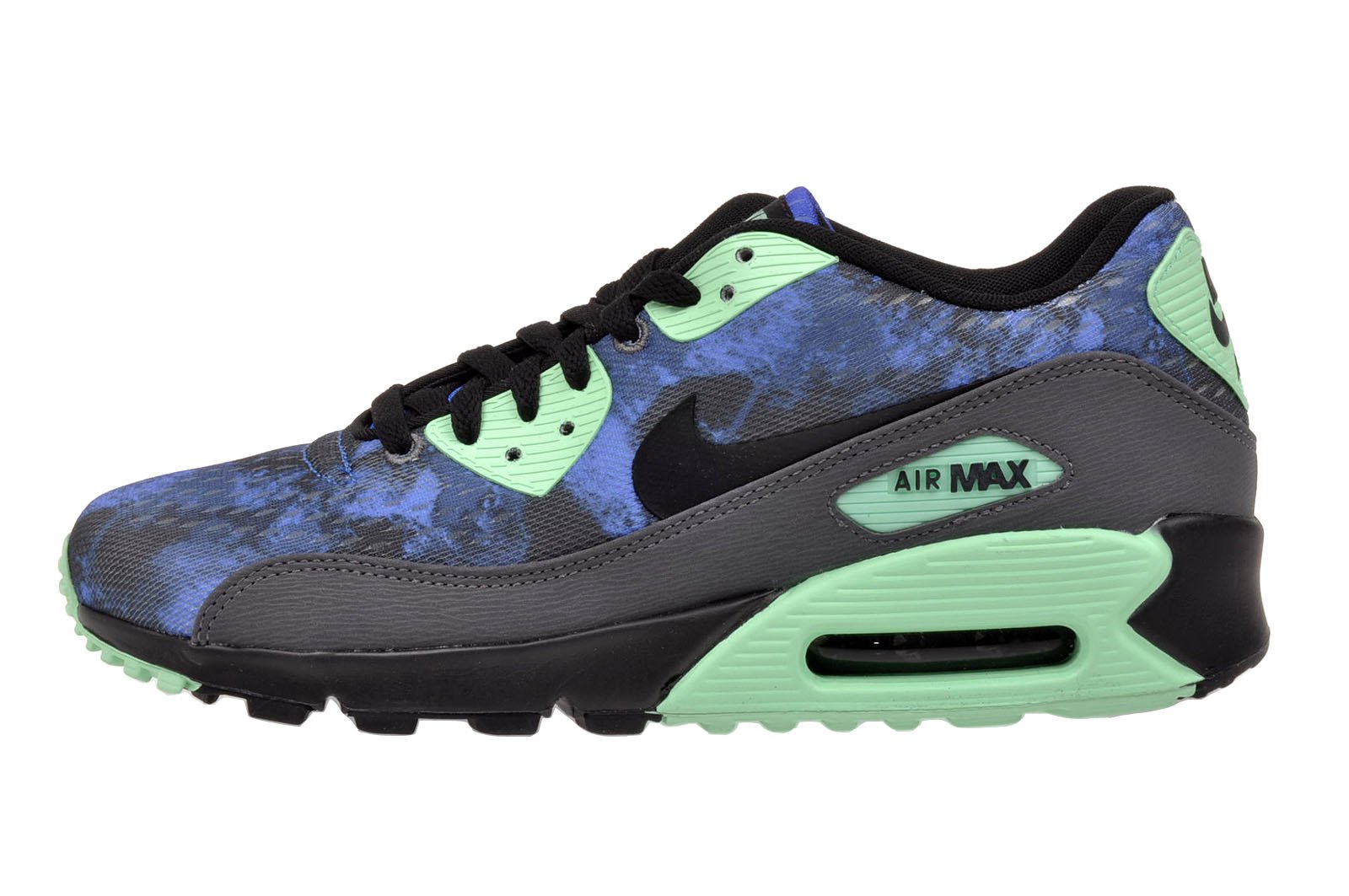 Nike Men's Air Max 90 Comfort PRM, Hyper Colbalt/Black-Dark Grey-Green Glow, 7 M US