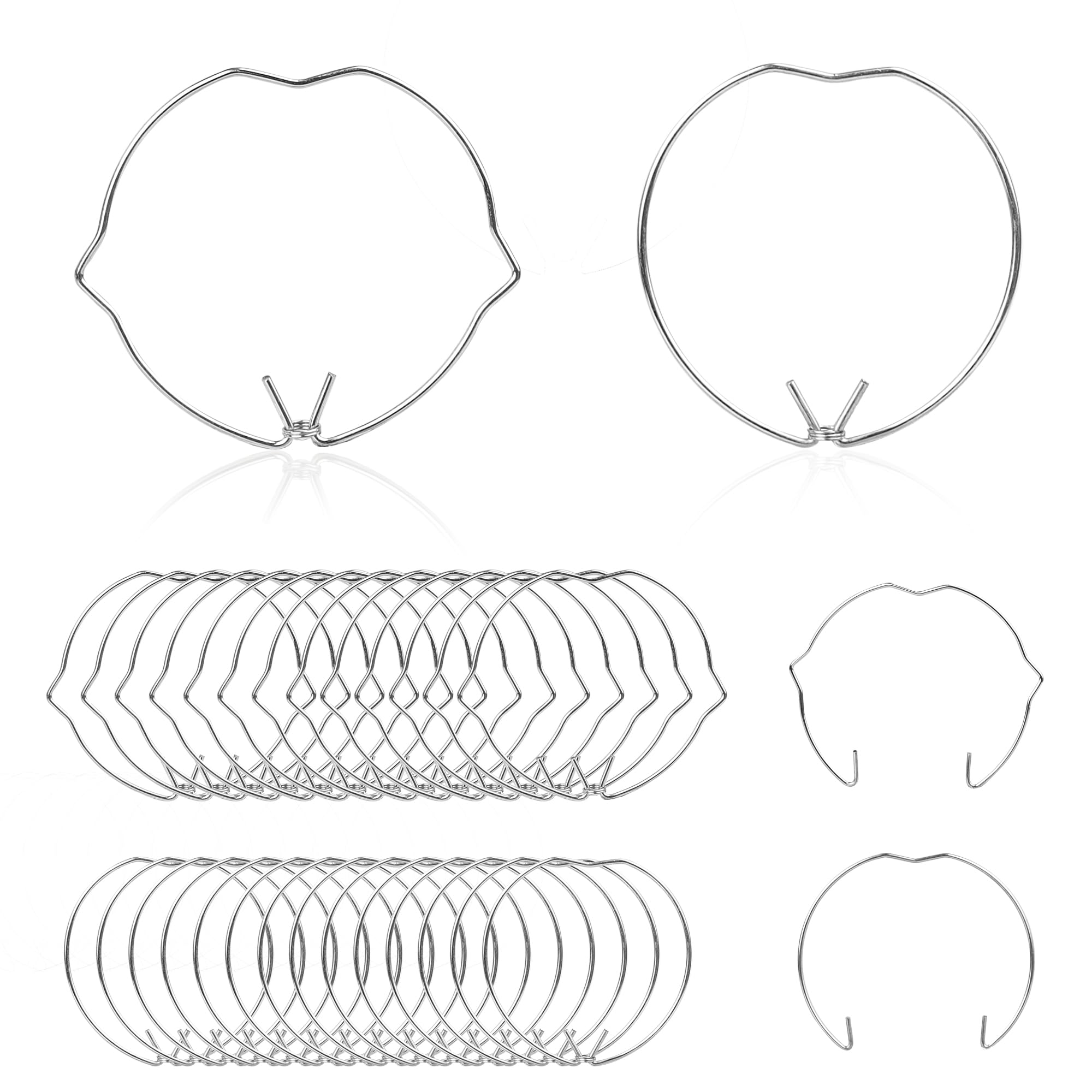 Roosea 30 Stück Haltefeder Ringe für 50 mm MR16 GU10 Einbaustrahler Federring für LED Spot Light Halogenlampe 2 Stile