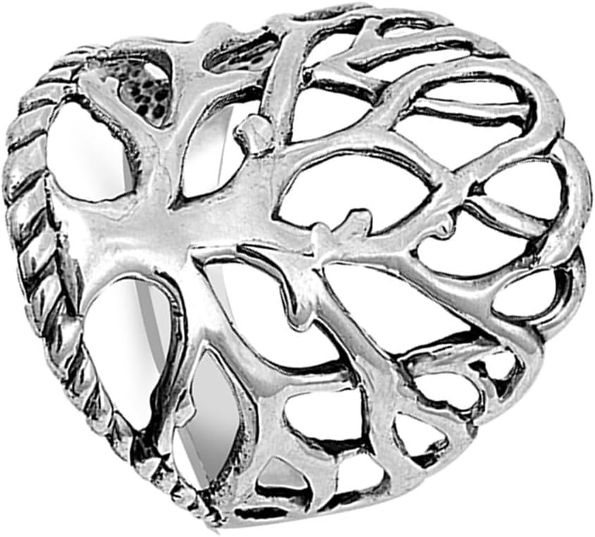 Women's Tree of Life Ring New 925 Sterling Silver Bali Rope Band Sizes 4-13