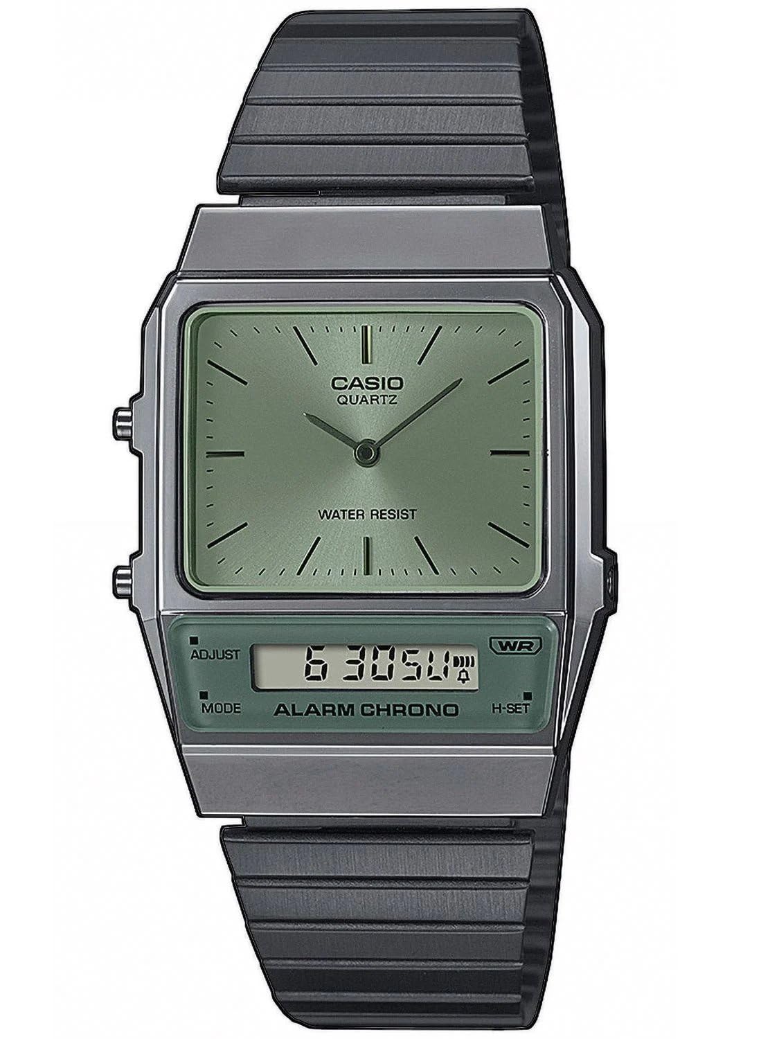 Casio Collection Stainless Steel Classic Quartz Watch - Aq-800Ecgg-3Aef Green