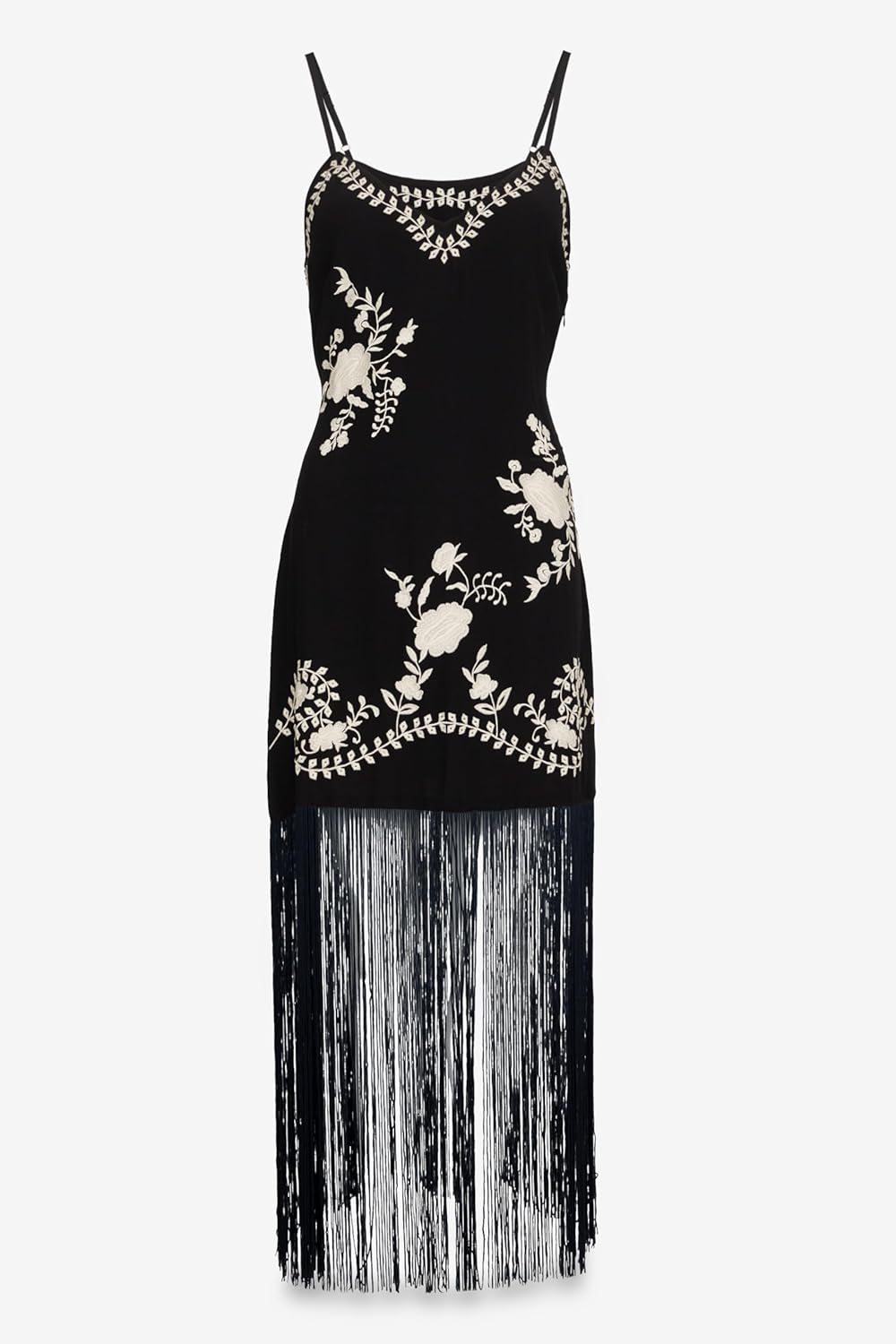 Nasty Gal Women's Hand Embroidered Scallop Tassel Hem Mini Dress - Image 5
