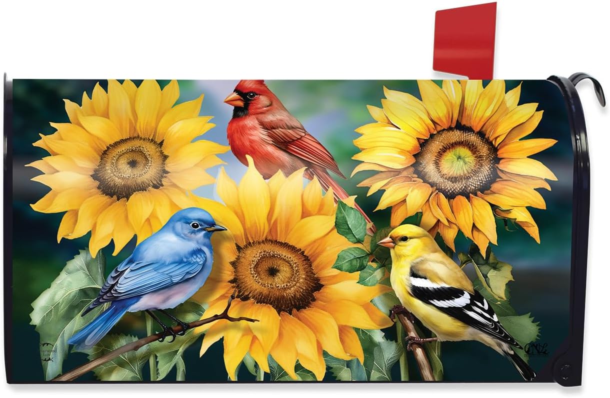 Briarwood Lane Birds in the Garden Mailbox Cover