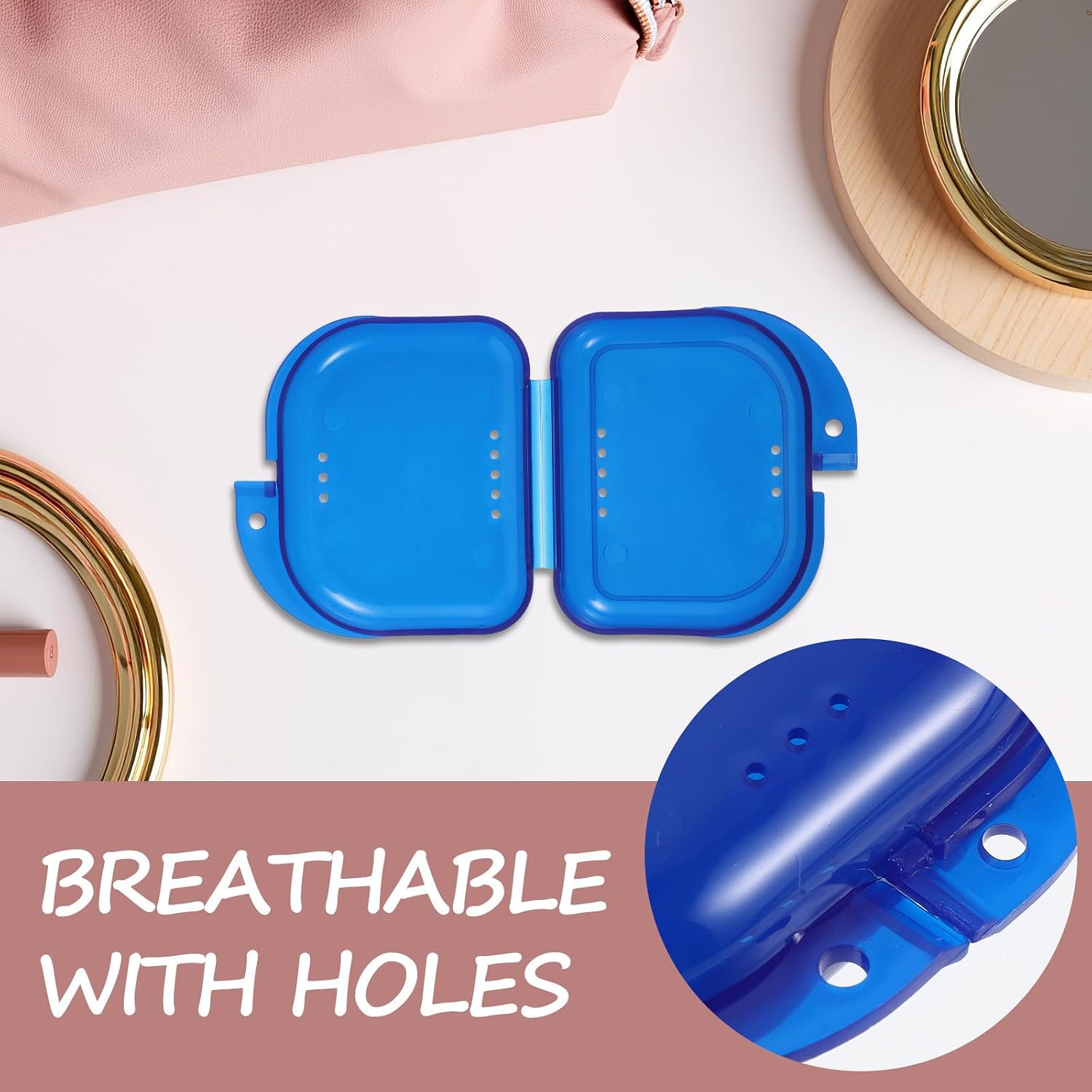 20pcs Plastic Retainer Box with Vent Holes and Lid