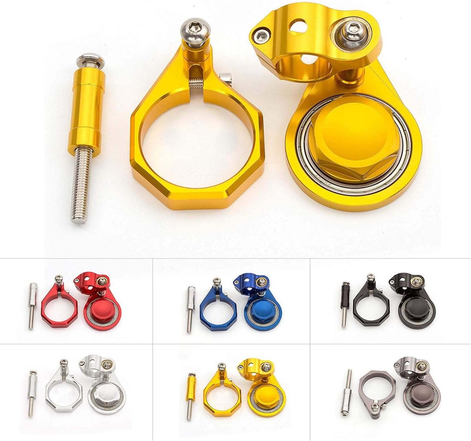 EZZON CNC Motorcycle Steering Damper For Suzuki GSXR600 GSXR750 GSXR GSX-R1000 600 750 Stabilizer Bracket Mounting Kit(Black)