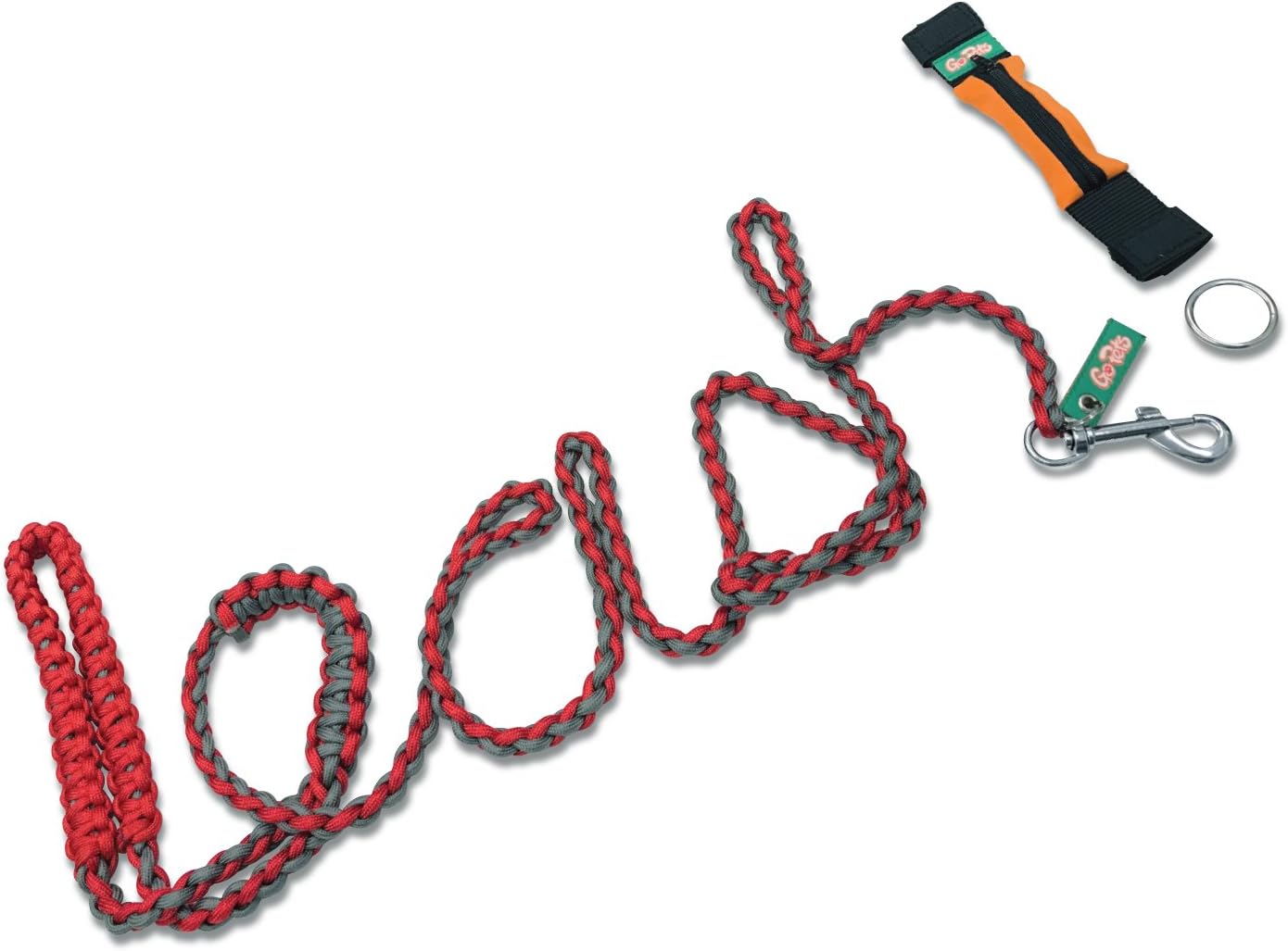 Dog Leash by GoPets, 6 Foot Sturdy Nylon Paracord Rope, for Small Medium or Large Dogs Includes Free Bag and O-Ring for Pet Training Lead Collar
