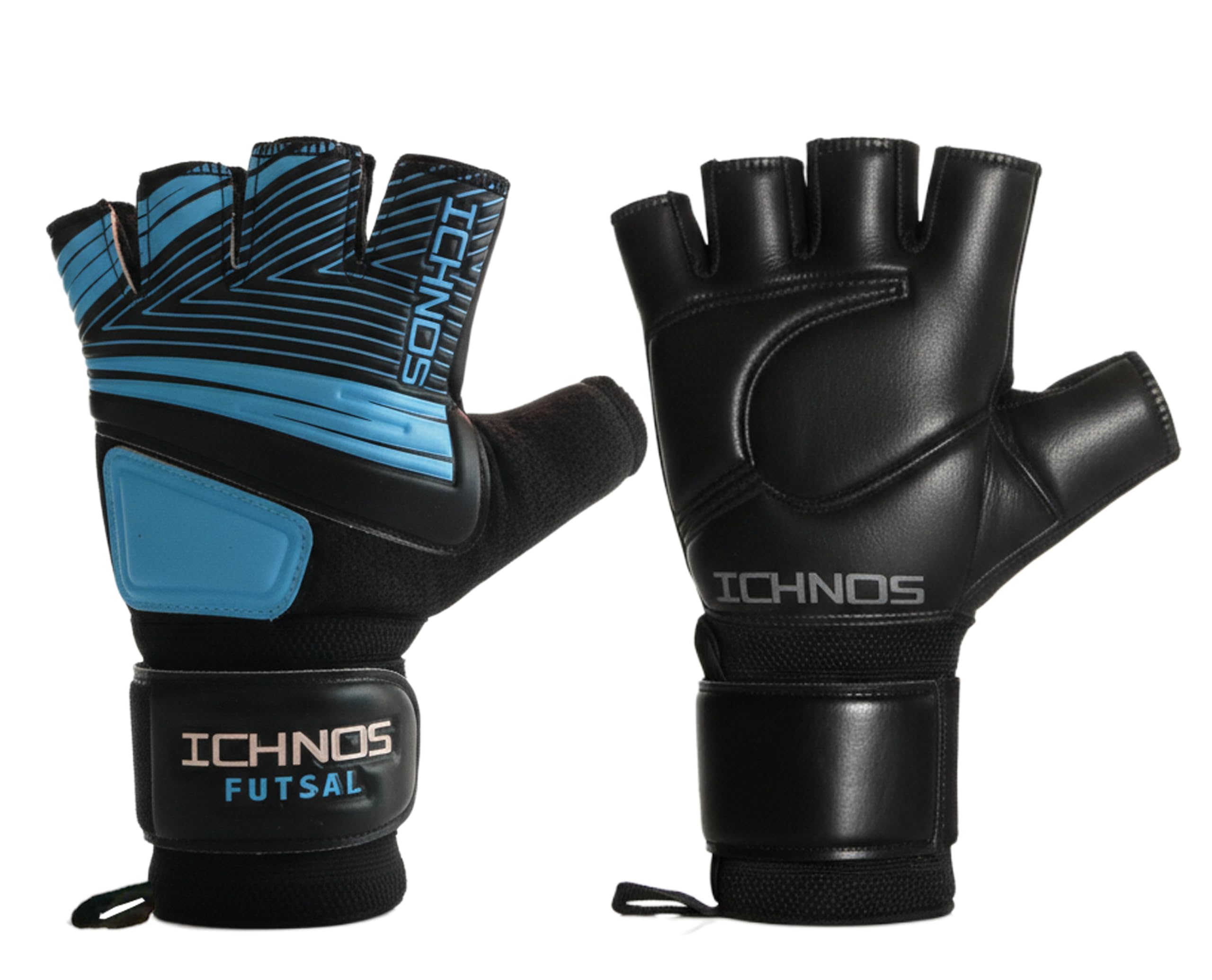 ICHNOS Neon Radius cropped fingers adult size goalkeeper gloves (8)