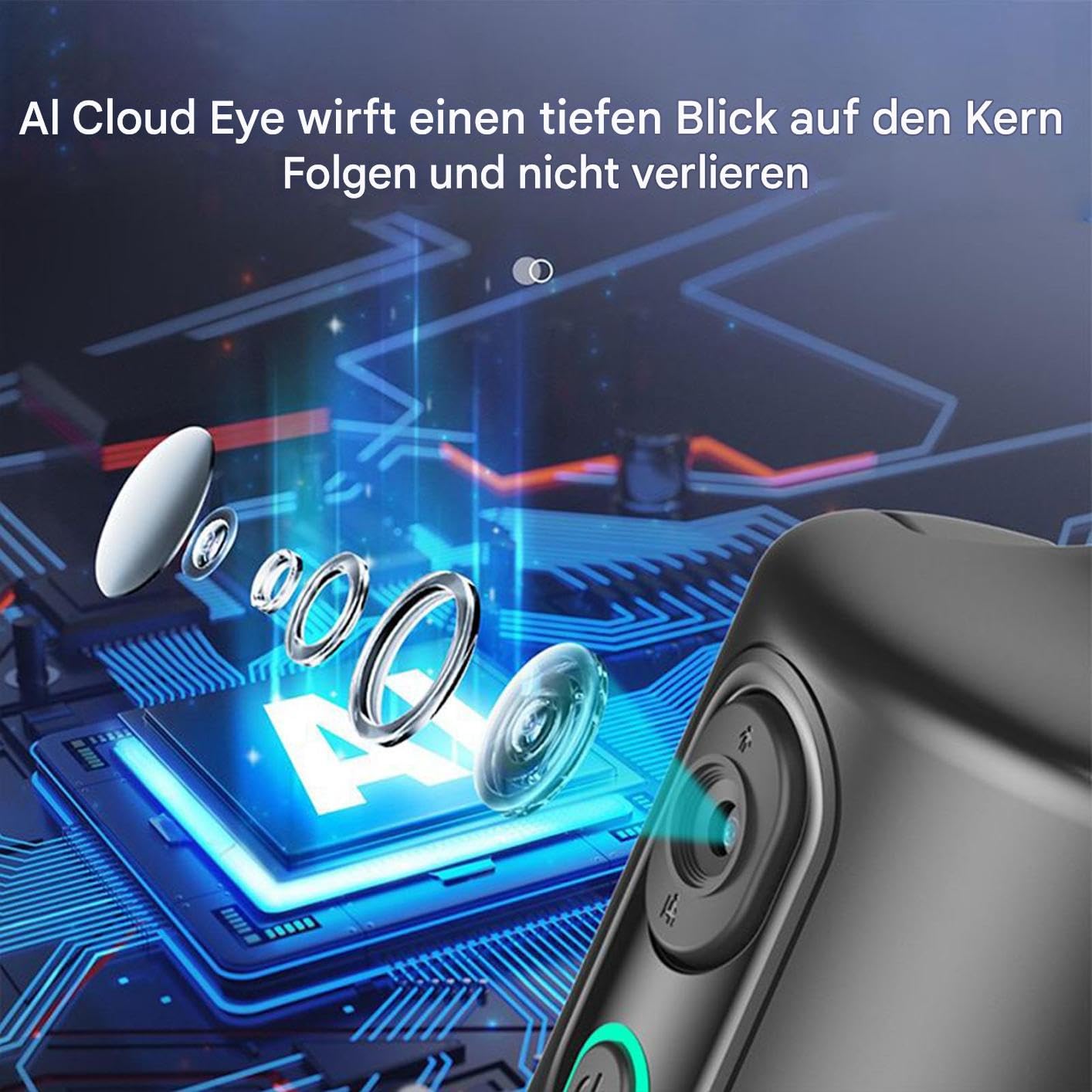 Stabilizzatore per smartphone con tracciamento intelligente, rotazione a 360°, stabilizzatore selfie per cellulare, riconoscimento facciale a 3 assi, per viaggi, utenti social media, jogging