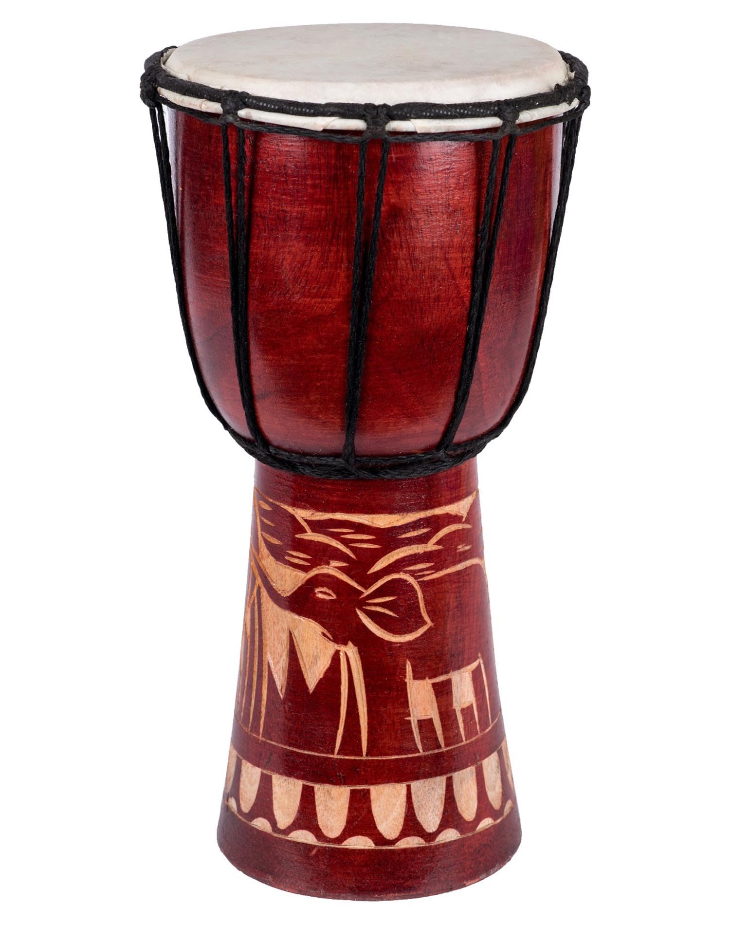30cm Kinder Djembe Trommel Bongo Elefant Guter Klang Afrika Style Braun super für den Kindergarten