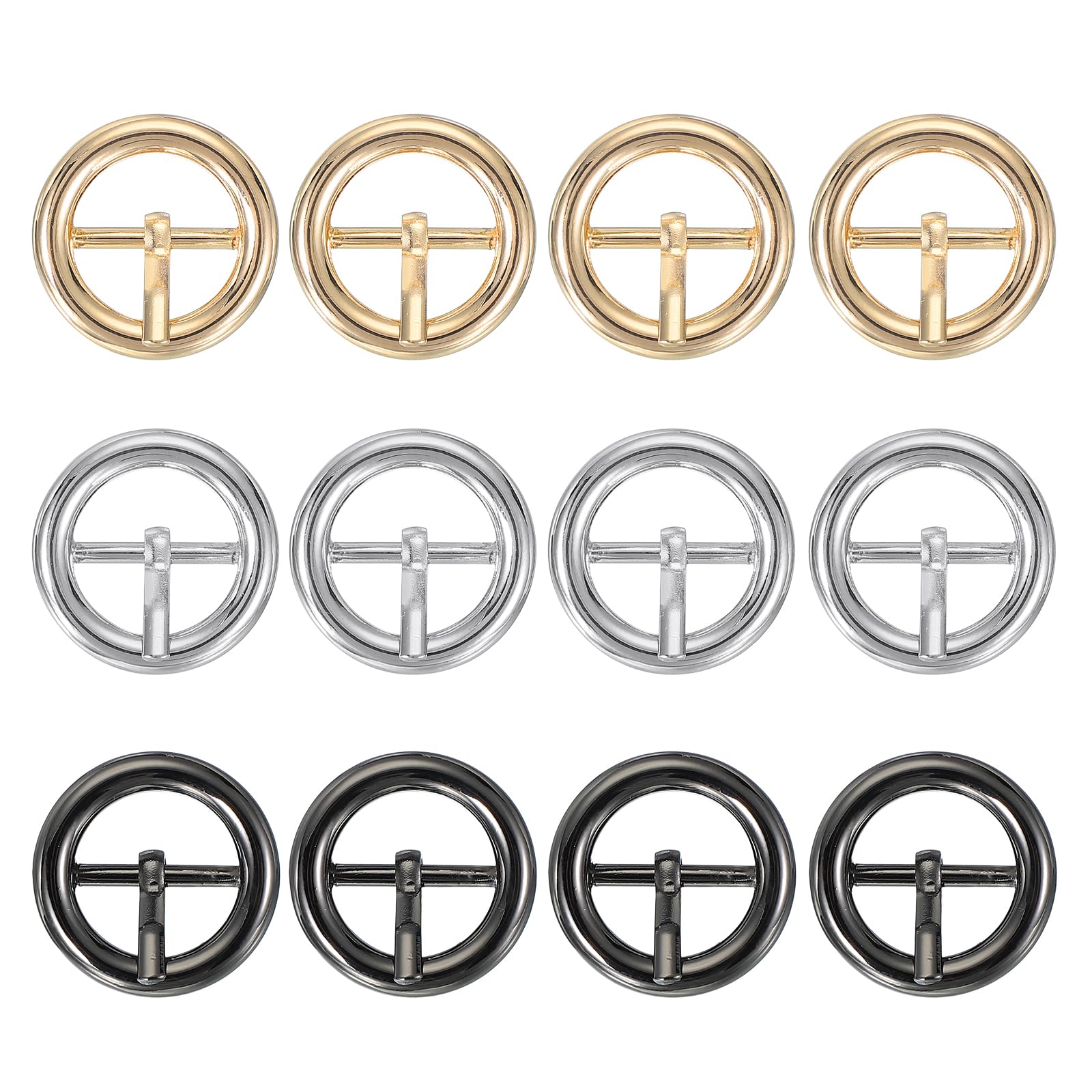 PATIKIL Single Prong Belt Buckle, Metal Roller Buckle Round for Belt Purse Making Leather Hardware