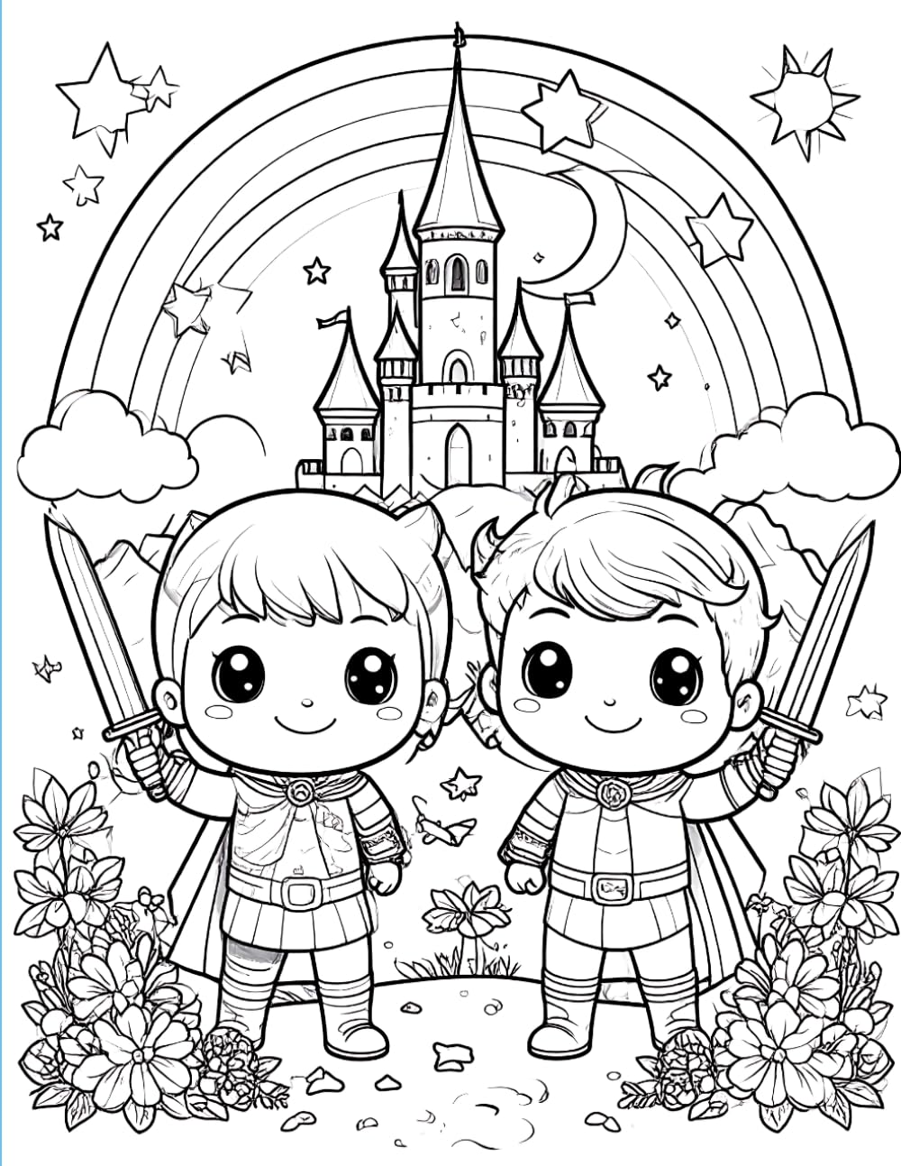 "Heroes of the Magic Kingdom" — A Coloring Adventure: A Fantasy Coloring Book for Kids Ages 2-4