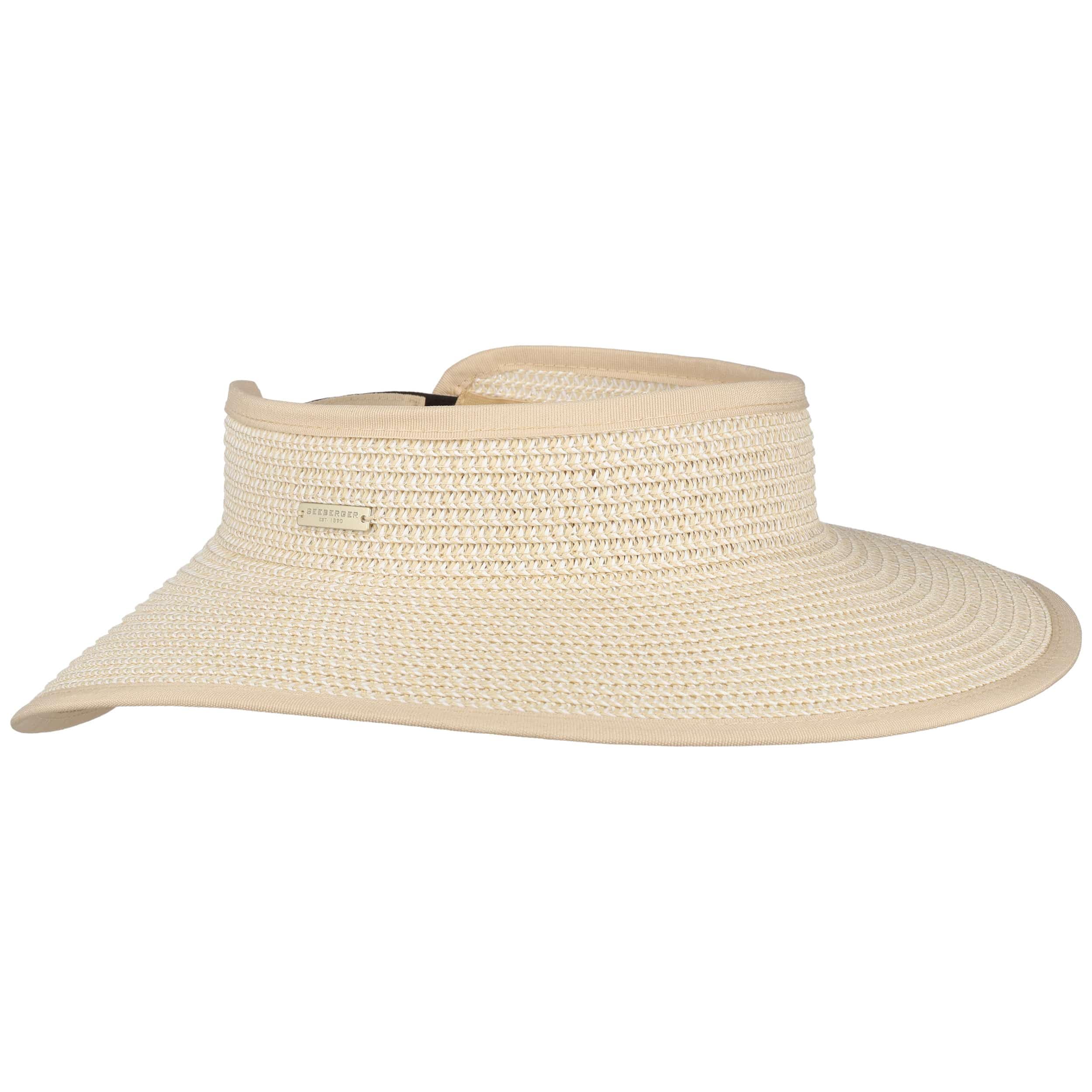 Seeberger Wide Brim Visor Visor Visor - Visiera parasole da donna, con ombrello, montatura primavera-estate