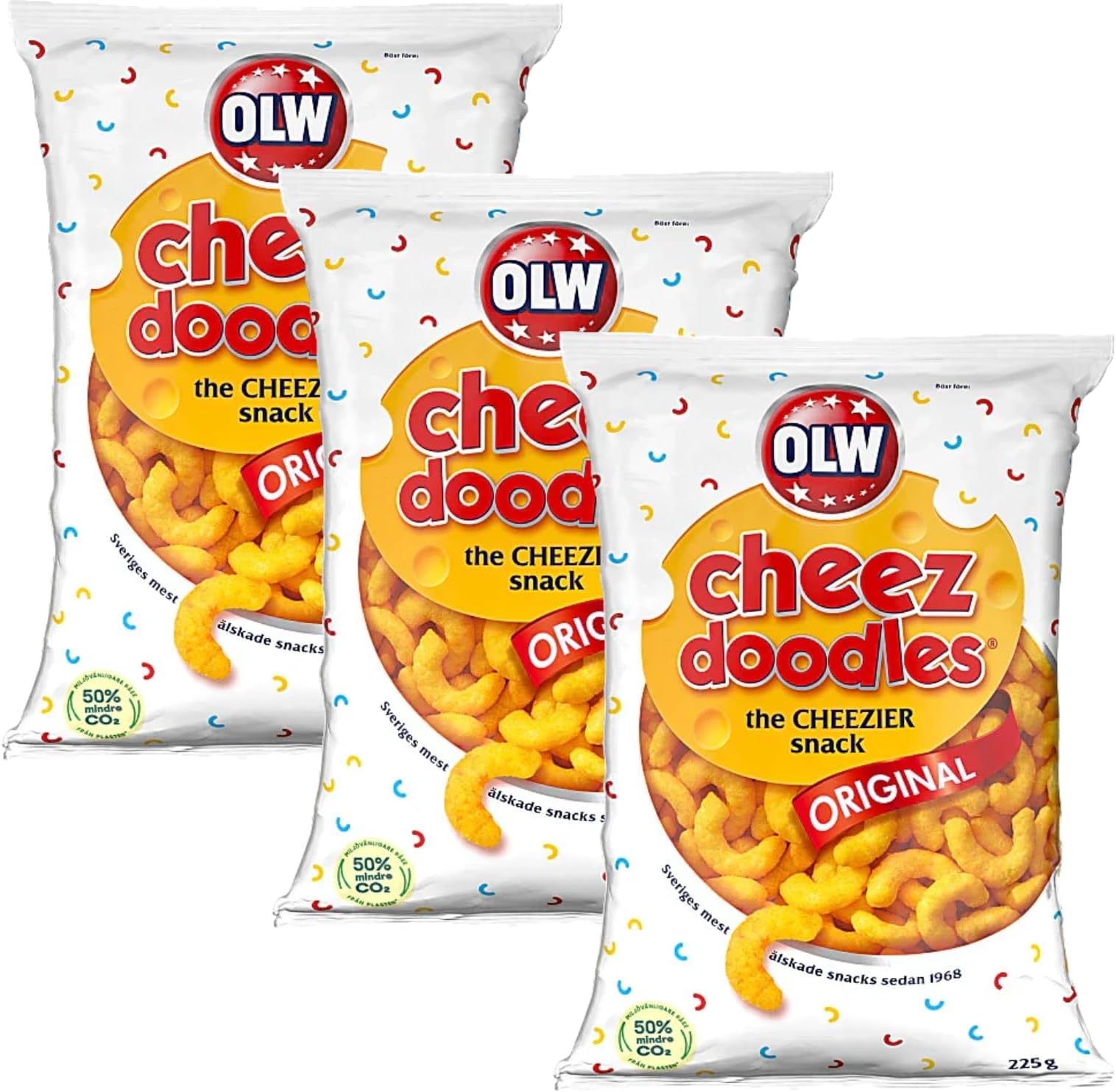 Cheez Doodles Corn Snacks, 160 g, Pack of 3
