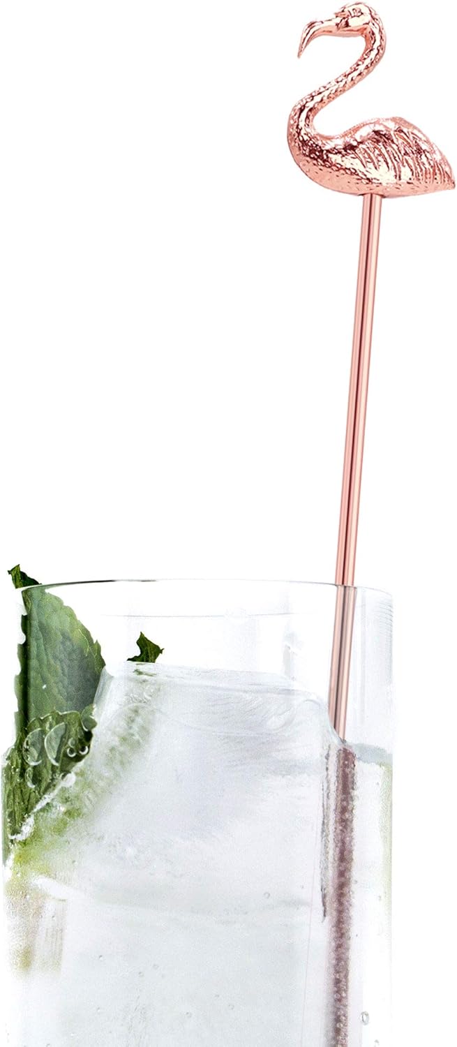  | Homestia 5 Pcs Copper Coffee Stirrers Stainless Steel 8" Beverage Stir Sticks Drinking Swizzle Sticks with Decor Top for Mixing Cocktail, Hot Cocoa, Creamer: Swizzle Sticks