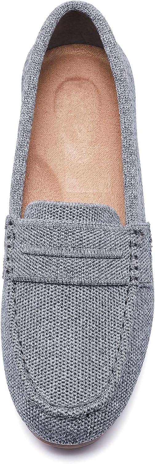 Loafers for Women Comfortable Slip On Working Shoes Womens Dressy Casual Work Flat Knit Shoes - Image 6