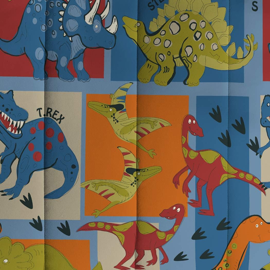 Dream Factory Dinosaur Blocks Ultra Soft Microfiber Boys Comforter Set, Blue, Twin Blue Dinosaur Blocks Twin image 6 of 8 B00GDKXEU4