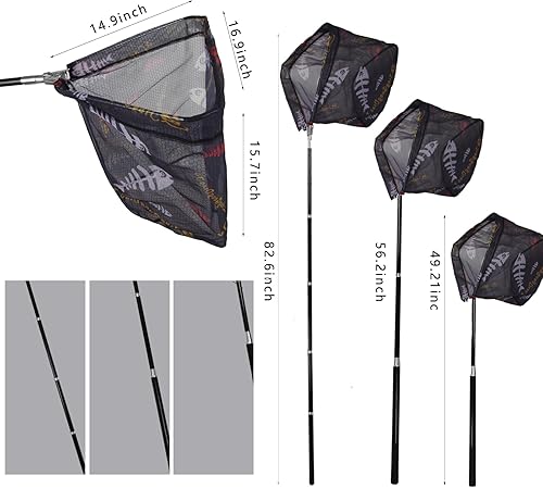 Miniatura 2 de Mocsenbe - Red de limpieza de piscina con poste telescópico de 59 pulgadas, cesta de hojas de piscina para limpieza rápida de los mejores residuos,