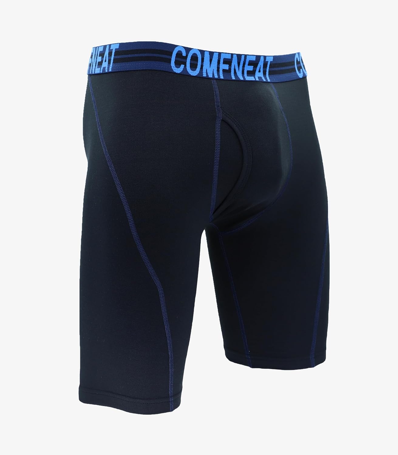 Comfneat Men's 9" Long Boxer Briefs Sports Performance Breathable Underwear 4-Pack - Image 4
