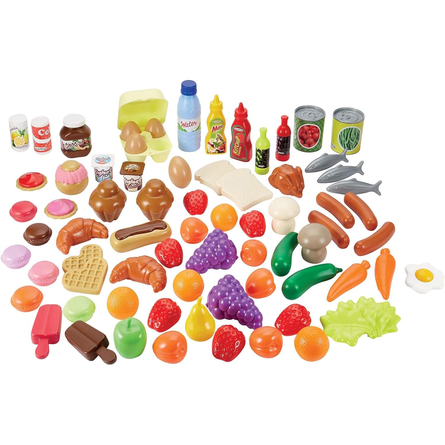 Giochi Ecoiffier - 2608 - Set Alimentazione Cucina - 75 Accessori - Da 18 Mesi - Origine Francia Garantita