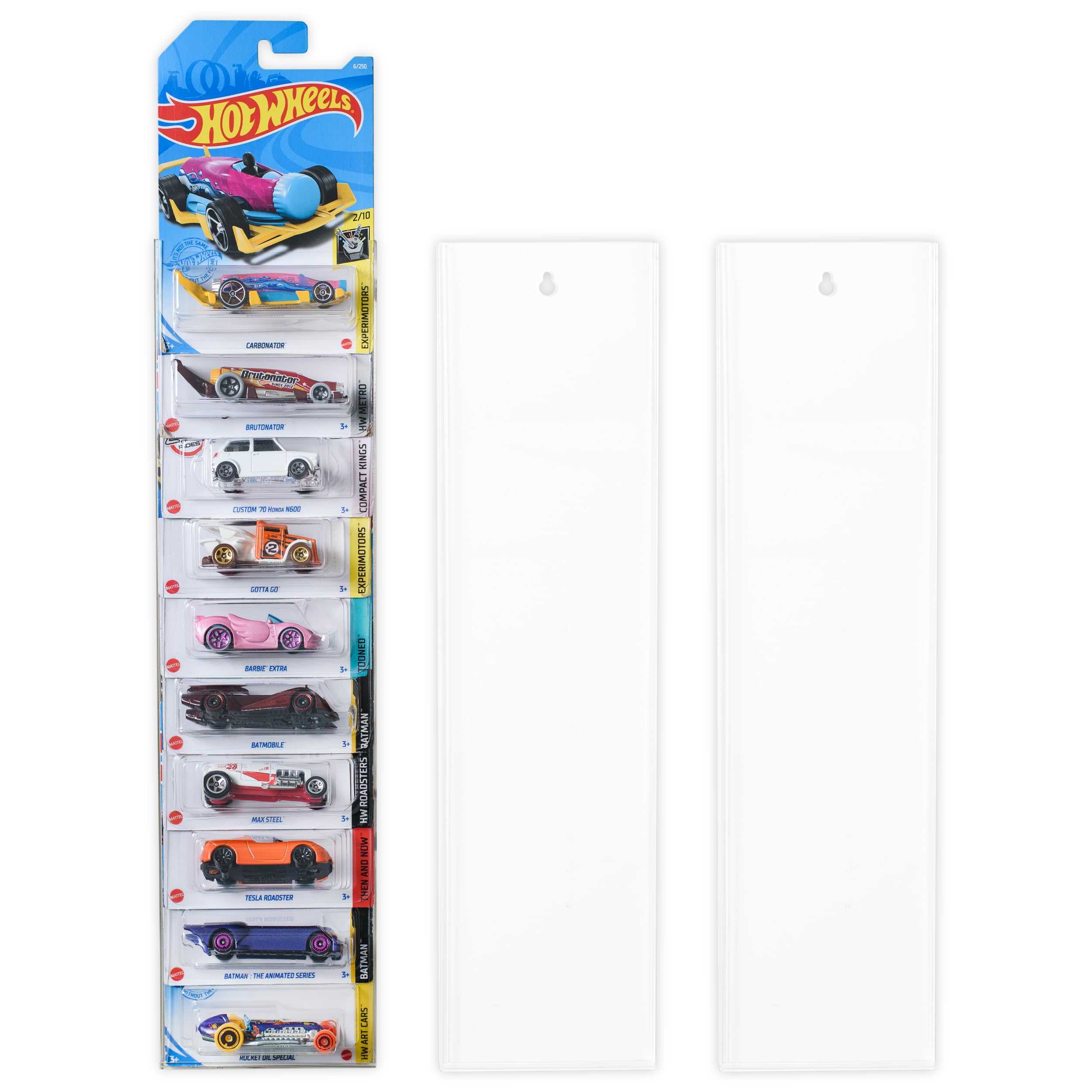 Model Car Display Case Wall Mount - Holds Up to 30 Cars - Compatible with Hot Wheels Matchbox Packaged Cars - Diecast Blister Packed Toy Car Organizer Display Shelf Rack Wall Storage (3-Pack)