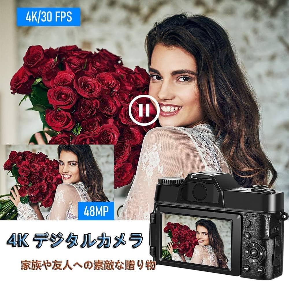 Amazon.co.jp: Keculbo デジカメ 4K デジタルカメラ5600万画素AFオート