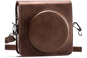 [5-in-1 Protection] Instax SQ6 Case, Blush Gold - Premium Vegan Leather Waterproof...