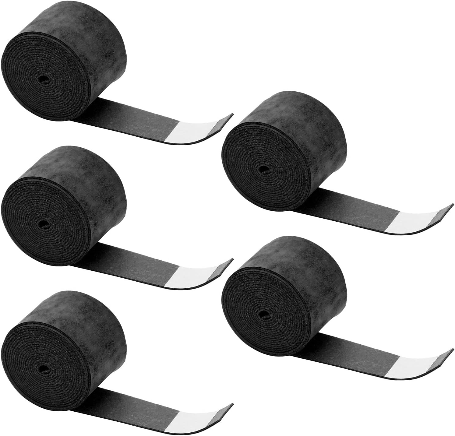 Sleet Matte Racket Grip Tape, Sweat-Absorbent Handle Overgrip PU Material 5PCS for Tennis Rackets for Badminton Rackets(black)