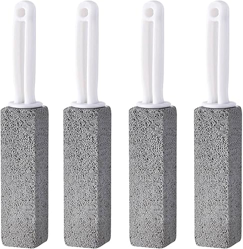 Miniatura 1 de NC Pumice Stone Toilet Brush no Dead Angle Strong Removing Urine Scale Yellow Stain Artifact Water Level line Toilet Cleaner Toilet Brush 4 Pieces