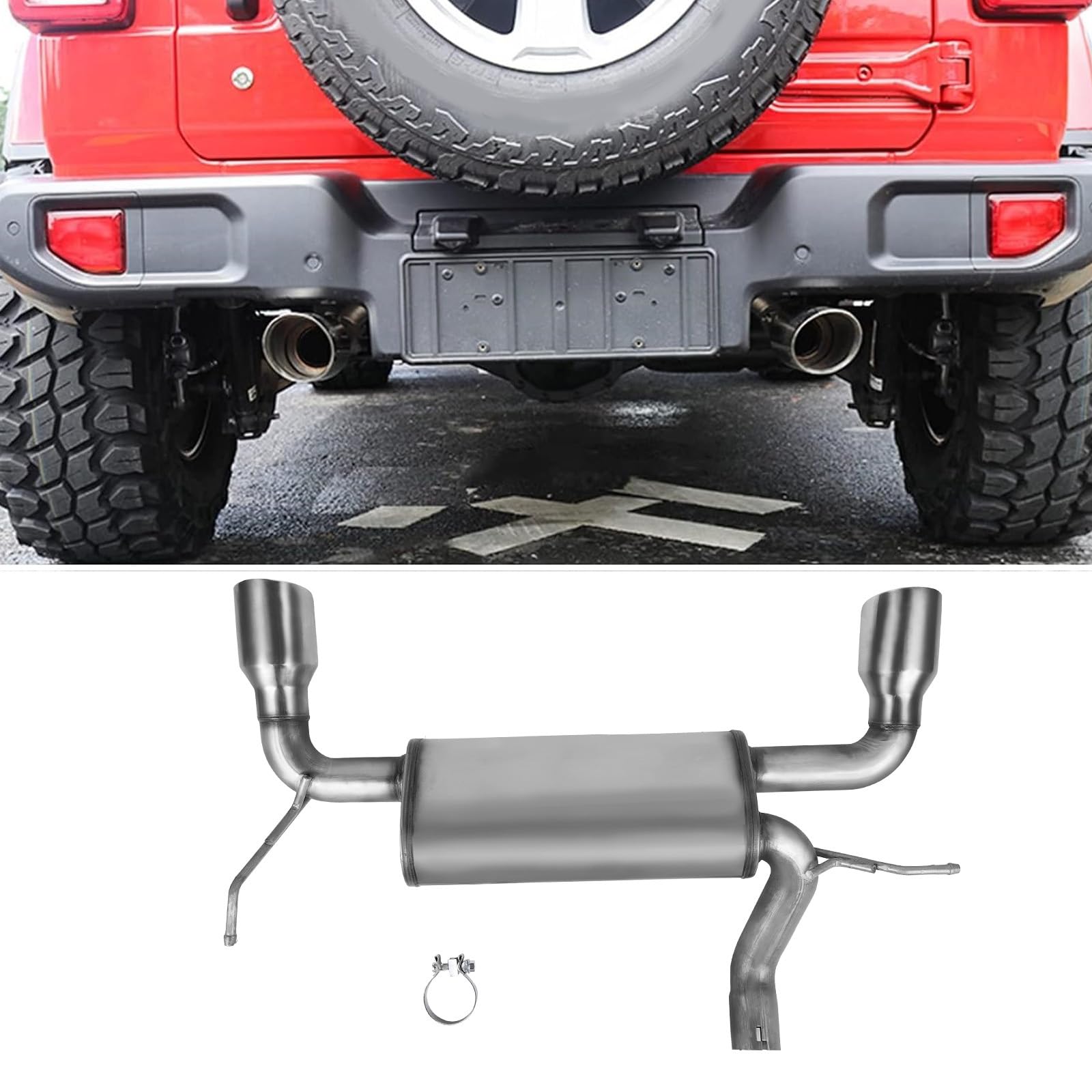 Amazon.com: Floshine Exhaust Muffler Kit for Wrangler JK 2007-2017