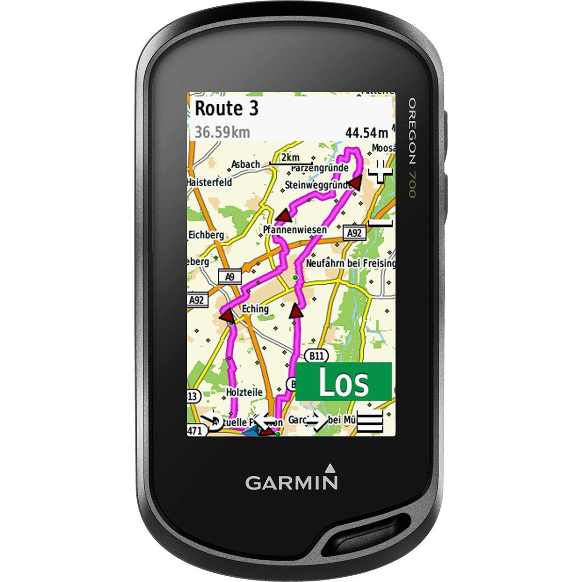 Garmin Oregon 700 - wasserdichtes GPS-Outdoor-Navi mit 3" (7,6 cm) Farb-Touchscreen, vorinstallierter Basiskarte, Aktivitätsprofilen für Outdoorsportarten, Geocaching Live, WLAN, Schwarz, Einheitsgröße