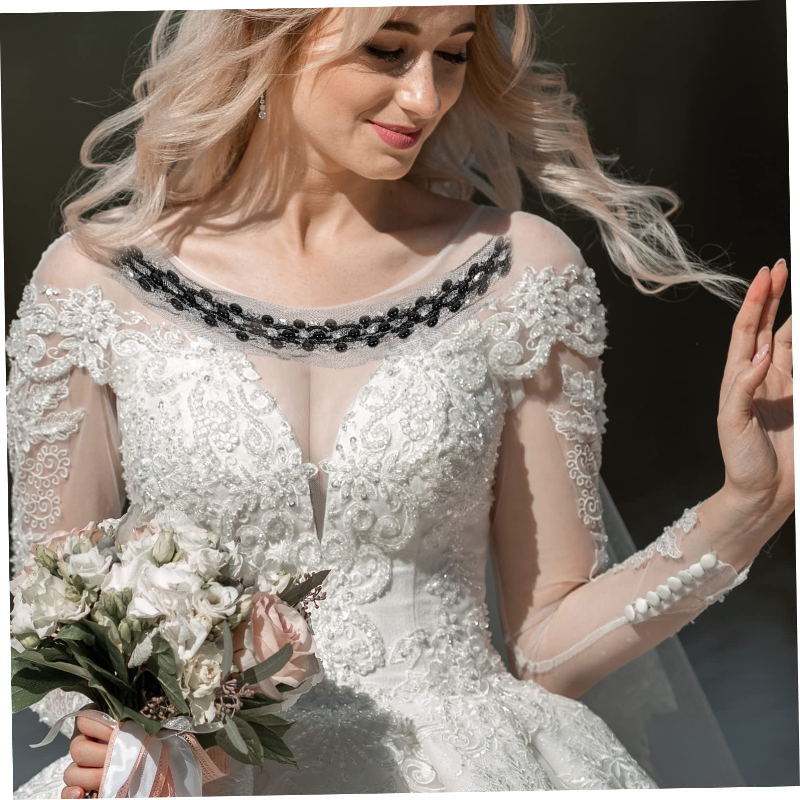 Operitacx 5piezas Cinta De Encaje Perlas y Ribete Multifuncional Para Manualidades y Accesorios De Ropa Para Boda y