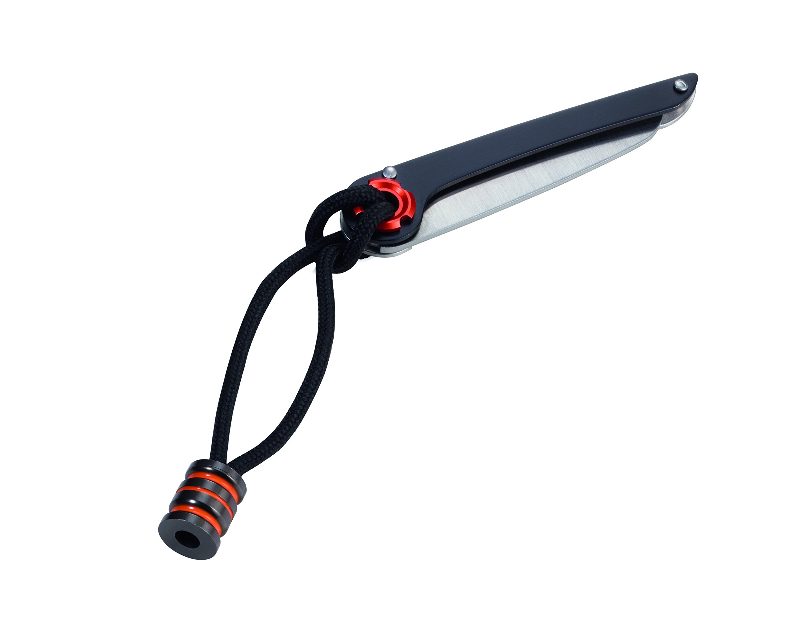 TROIKA Taschenmesser – KNF80/BK – Coltellino per Aprire – edc - Outdoor– Funzione di Blocco – Fascetta in Nylon per Fissare – Acciaio Inox 420, Nylon – Arancione, Nero Originale