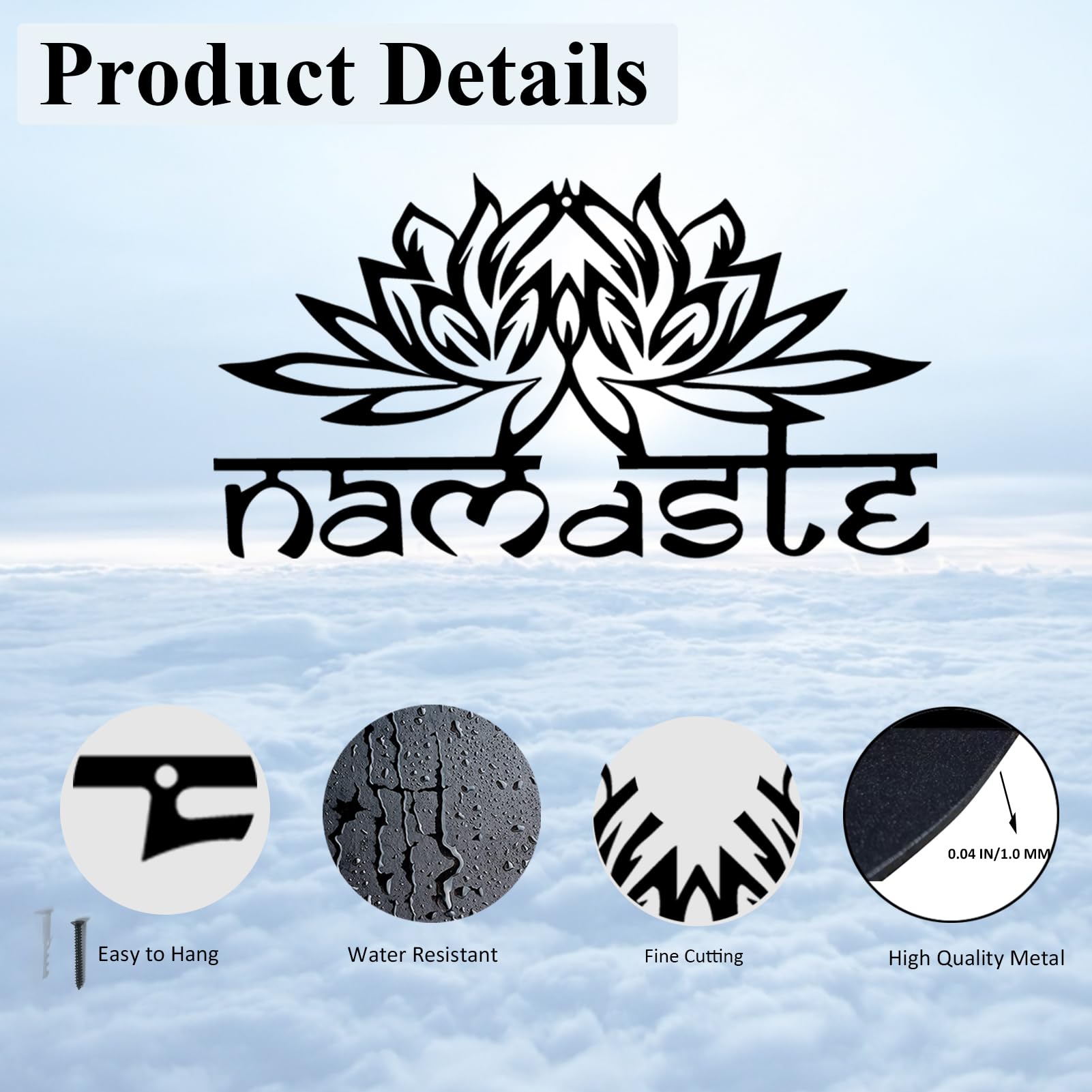 Amazon.com: DUOOLN Metal Mandala Wall Decor,Black Modern Lotus