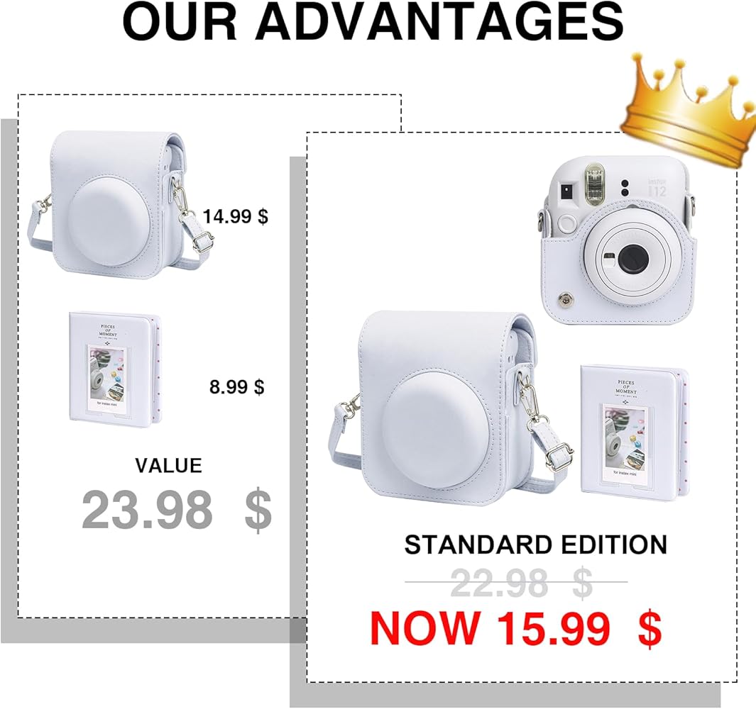 Amazon.com : WOGOZAN Protective Case for Fujifilm Instax Mini 12