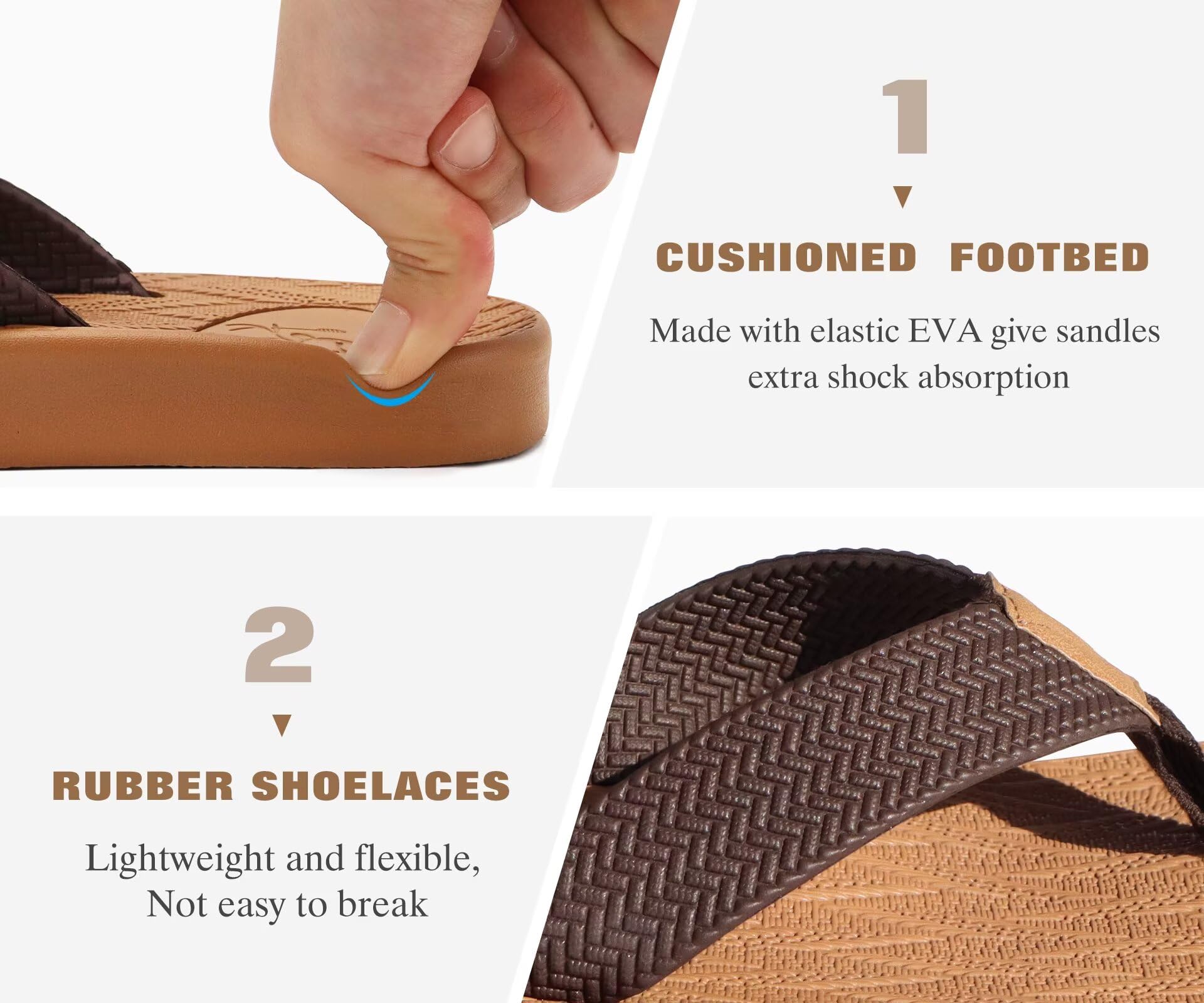 KuaiLu Tongs pour Hommes été Antidérapantes Plage Piscine Sandales Synthétiques Thongs Chaussures