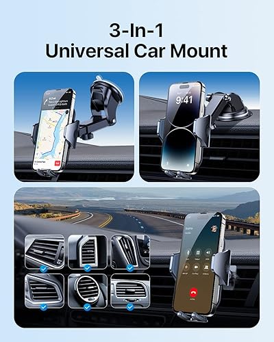 Miniatura 2 de andobil Soporte de teléfono para automóvil [ultra estable y compatible con teléfonos grandes] Soporte de teléfono celular para tu salpicadero de